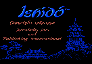 Ishido: The Way of Stones title screen for Sega Genesis